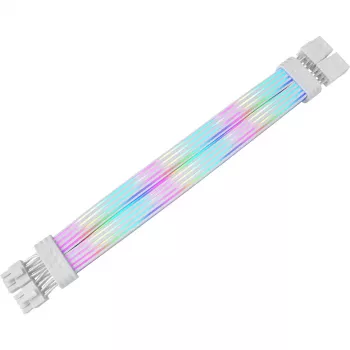 Thermaltake Tt Mod ARGB Snow Cable, 8-pin, 300 mm, valkoinen