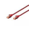 DIGITUS CAT6 S/FTP -patch-kaapeli, 0,5 m, punainen, 10 kpl:n pakkaus