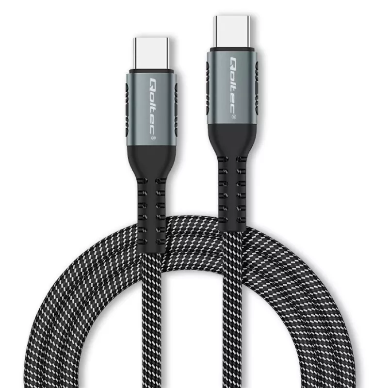 USB-kaapeli Qoltec 52358 1,5 m USB-C musta USB 2.0 0,48 Gbit/s