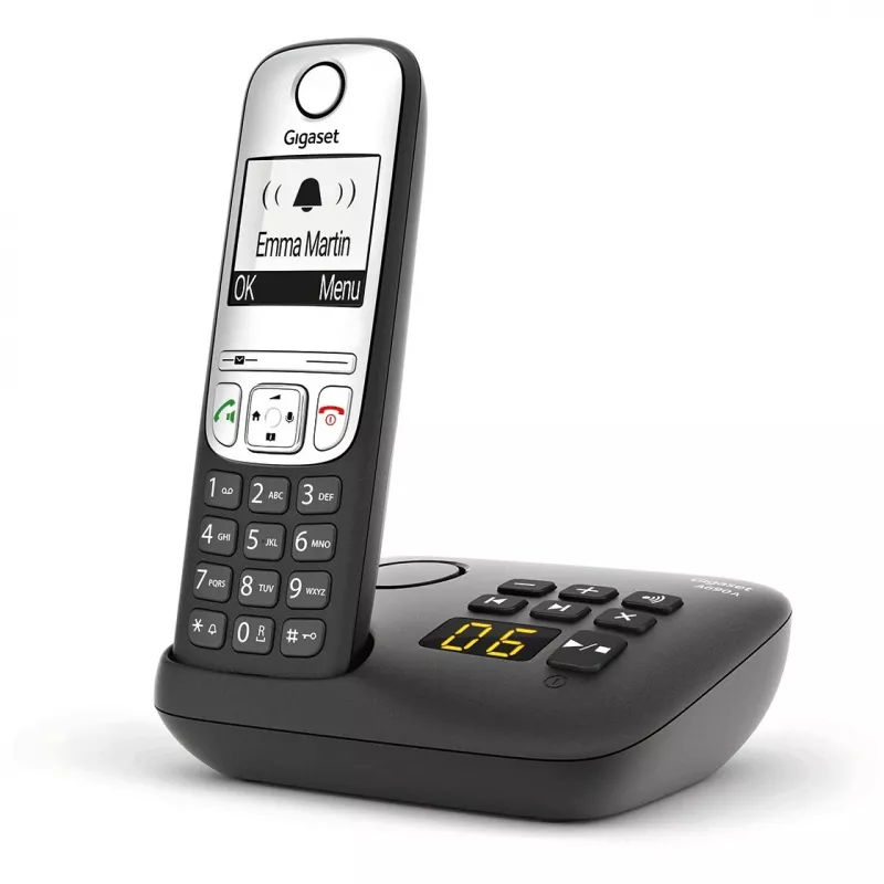 Gigaset A690A - analoginen/DECT-puhelin - langaton luuri - kaiutin - 100 merkintää - musta (S30852-H2830-B101)