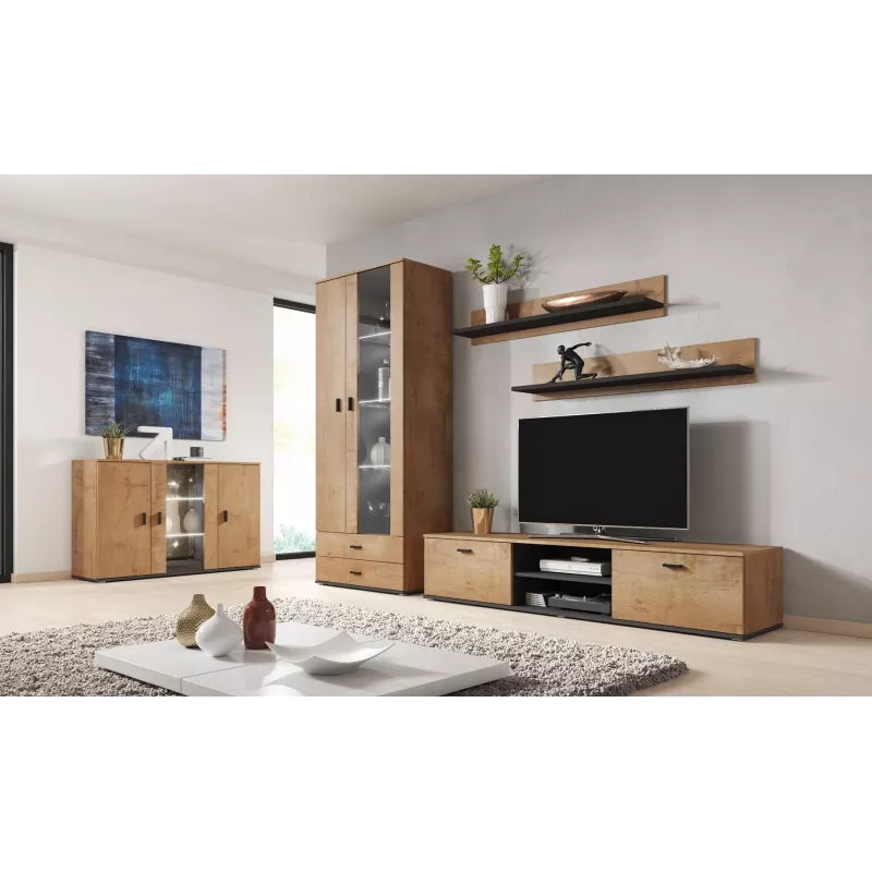 Cama sideboard 120 cm SOHO S7 lefkas tammi/musta