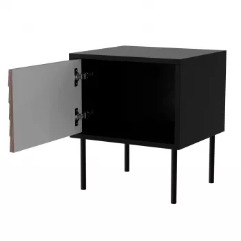 Yöpöytä, 2 kpl CORTINA 45x40x51 musta/pähkinä