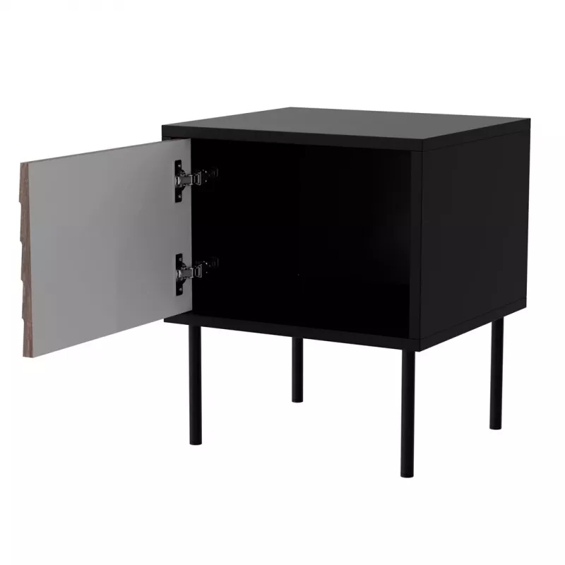 Yöpöytä, 2 kpl CORTINA 45x40x51 musta/pähkinä