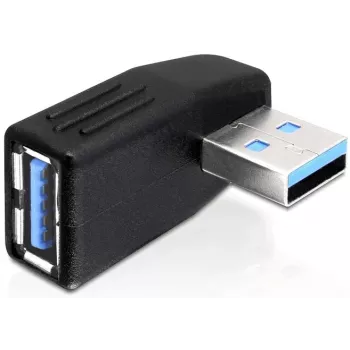 USB 3.0 M/F -sovitin Delock 65342 musta