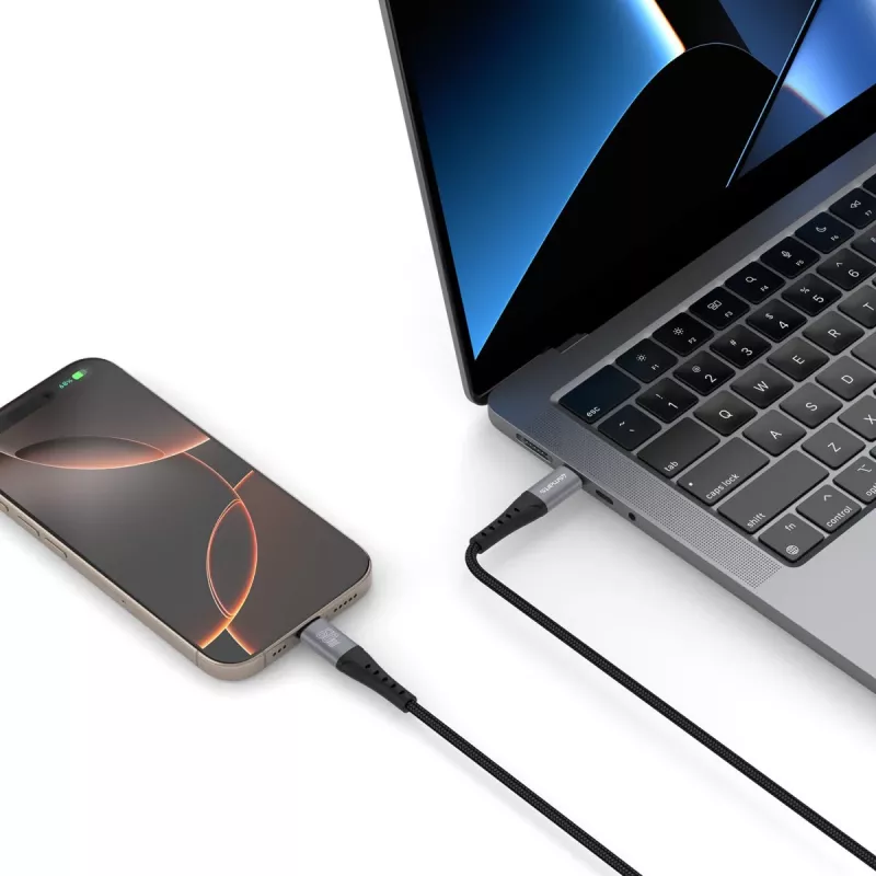 USB-kaapeli 4smarts 541454 1,5 m USB-C musta