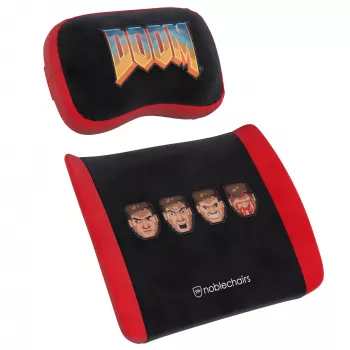 Memory Foam -tyynysarja noblechairs DOOM Retro Edition — ergonomiset tyynyt peli- ja toimistotuoleille