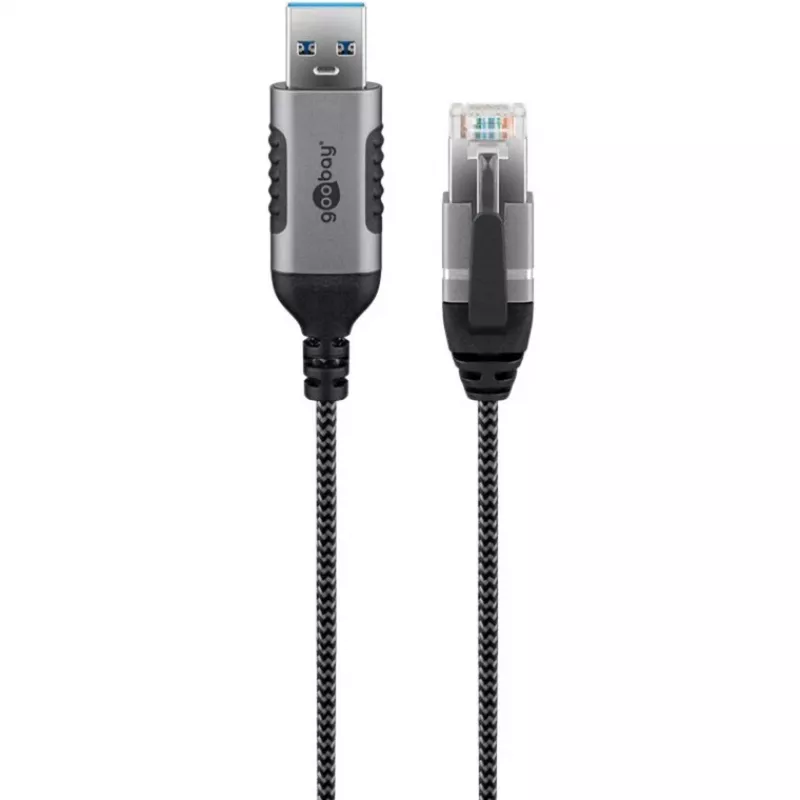 Goobay Ethernet-kaapeli USB-A 3.0 - RJ45 ohut 5 m – yhdistä reititin, modeemi tai (74397)