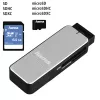 Hama 123900 USB 3.0 -muistikortinlukija SD/microSD, alumiini, musta/hopea
