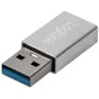 LogiLink AU0056 USB 3.2 Gen 1 -sovitin USB Type-C -liitäntä hopea