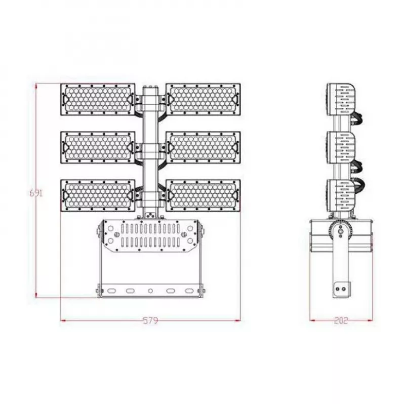 Synergy 21 LED kohde-/stadionvalonheitin 720W IP66 cw
