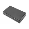 DIGITUS DS-12901 - KVM-/ääni-/USB-kytkin - 4K 30 Hz, USB-C/USB/HDMI-tulo, HDMI-lähtö, verkko