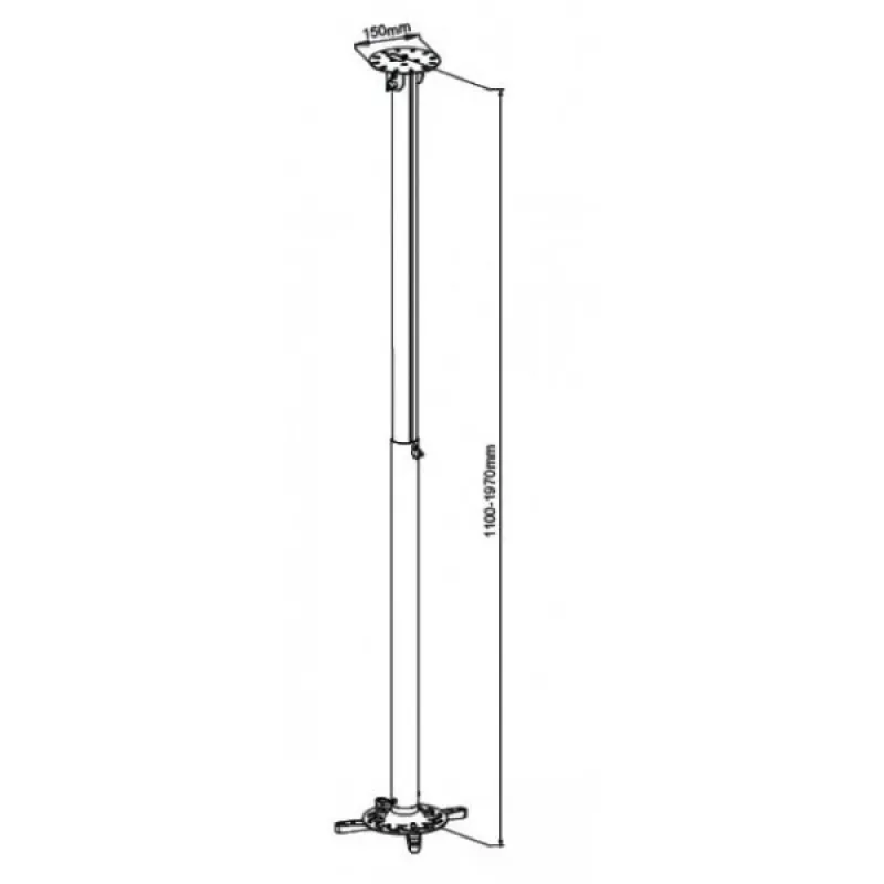 Techly ICA-PM-104XL projektoriteline katto hopea