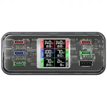 Latausasema 360W 5xUSB-C + 1xUSB-A GaN