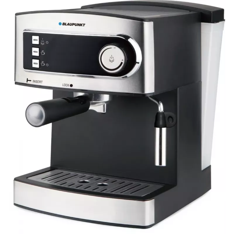 Blaupunkt CMP301 espressokone, 15 bar, 1,6 l, hopea/musta