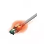 EasyLan DualBoot LED -verkkokaapeli RJ45 S/FTP Cat.6A (luokka EA) - saCon-liittimellä - LSOH - harmaa - 10 m