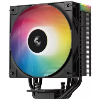 Tuuletin DeepCool AG400 BK ARGB V2 120 mm musta — 120 mm CPU-jäähdytystuuletin hydraulisella laakerilla, monikantatuki