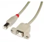 Lindy 31800 USB-kaapeli 0,5 m USB B harmaa