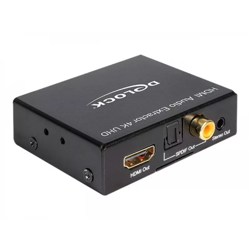 HDMI stereo / 5.1 -kanava audion erotin 4K, sovitin musta
