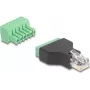 DeLOCK 66590 kaapeliadapteri RJ12 6-pin-liitinslista musta vihreä
