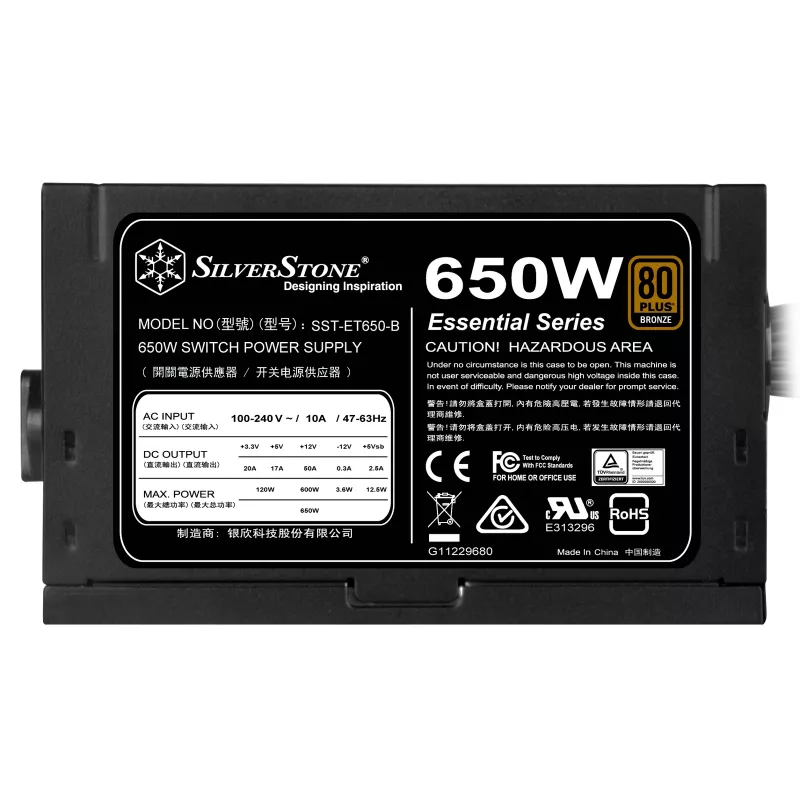 Virtalähde Silverstone SST-ET650-B v1.4 650 W