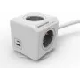 Allocacoc 10435/DEEUAC jatkojohto, jossa 4 AC-pistorasiaa, USB-A- ja USB-C-liitännät