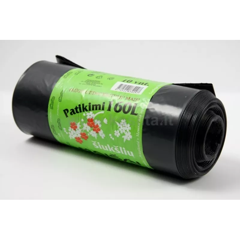 Jätesäkit Plasta Prof., 160 l / 10 kpl, 40 mikronia, LDPE