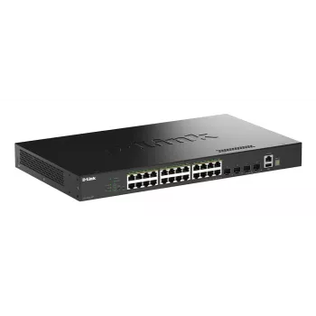 D-Link 28-porttinen Gigabit Stackable PoE+ Smart Managed -kytkin 4 x 10G SFP+ -portilla