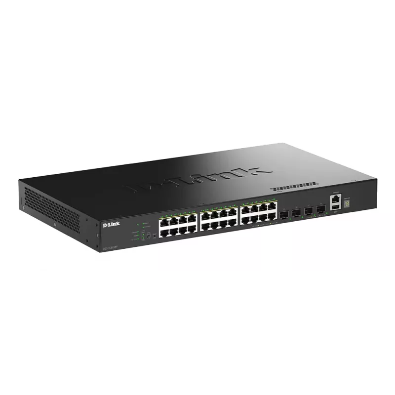 D-Link 28-porttinen Gigabit Stackable PoE+ Smart Managed -kytkin 4 x 10G SFP+ -portilla