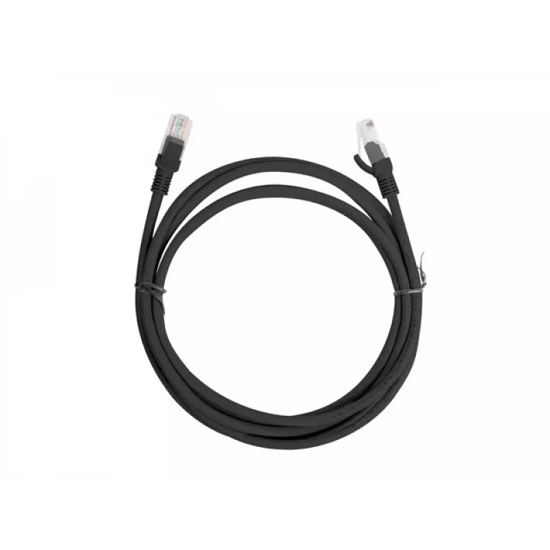 Lanberg PCU6-10CC-0200-BK Cat.6 U/UTP -kytkentäkaapeli, 2 m, musta