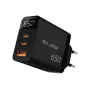 LCD-seinälaturi USB-pistorasia + USB-Cx2 PD 65W GAN musta wattimittari