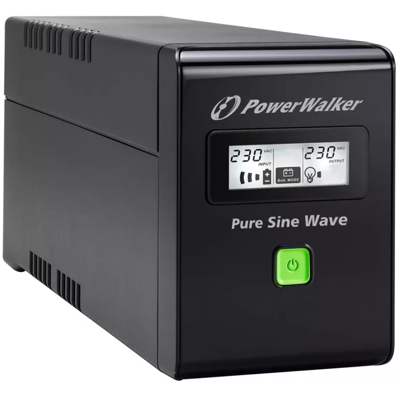 PowerWalker VI 800 SW FR UPS keskeytymätön virransyöttö Line-Interactive 0,8 kVA 480 W 2 AC-lähtöä