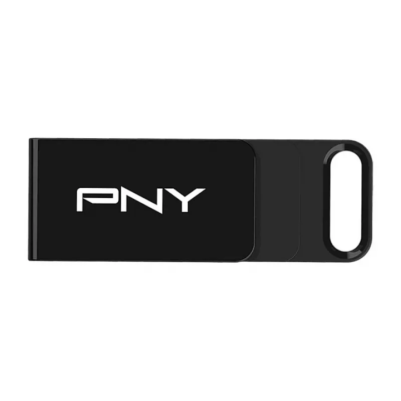 PNY Elite, 128 GB, USB Type-C, 3.2 Gen 1 (3.1 Gen 1), 120 MB/s, dia, musta