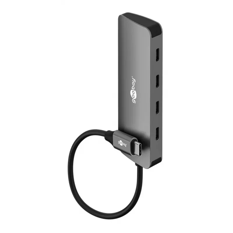 Goobay Slim 4-porttinen USB-keskitin USB-C 10 Gbit/s - -Plug> 4x (76565)