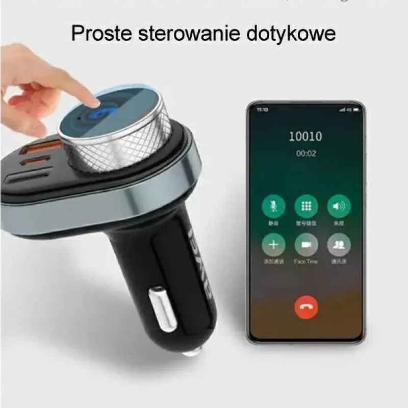 Kaiutinpuhelin Awei C-843 Bluetooth 5.0 FM-lähettimellä, USB- ja USB-C-liitännöillä