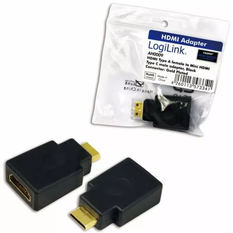 HDMI-C sovitin LogiLink AH0009 musta