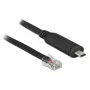 DeLock - sarjasovitin - USB-C - RS-232 x 1 - musta (63912)