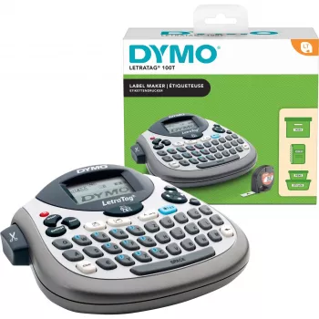 Tarratulostin Dymo LetraTag LT-100T QWERTZ-näppäimistöllä, kannettava lämpötarratulostin