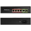 Ethernet PoE -kytkin QOLTEC 52296 — 4x RJ45 PoE-porttia, 1x RJ45 uplink