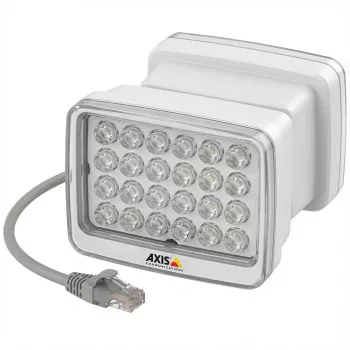 AXIS T90D35 PoE W-LED-valaisin - infrapunavalaisin - kattoasennus mahdollinen, mastoon asennettava, seinäasennukseen sopiva - sisä-, ulkokäyttö - valkoinen, hopea - AXI