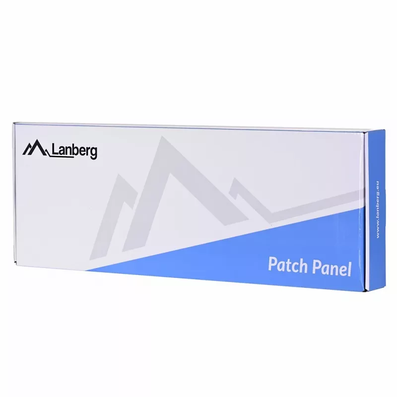 Patch-paneeli 1U LANBERG PPKS-1124-B, 24 porttia, 1U, ABS, musta, 482,6×44,5×154 mm