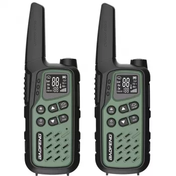 Käsiraadio Baofeng BF-T25E — 16 kanavaa, 2×1400 mAh Li-Ion, VOX, LCD, vihreä, 2 kpl:n pakkaus