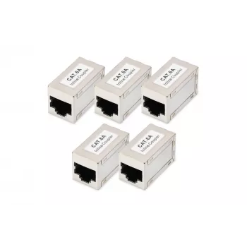 Digitus CAT 6A modulaariset suojatut liittimet 5 kpl RJ-45 kultapinnat