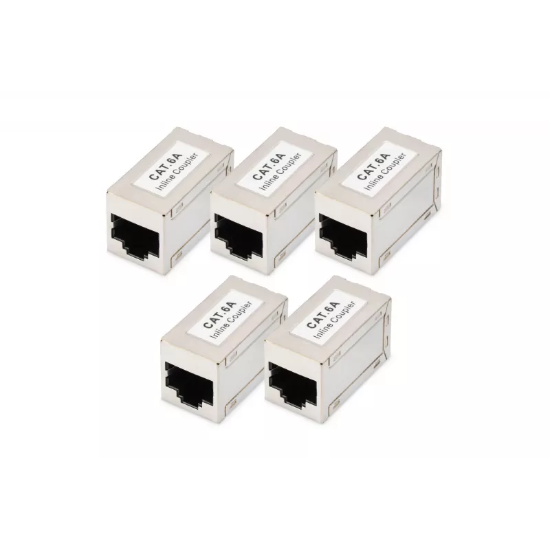 Digitus CAT 6A modulaariset suojatut liittimet 5 kpl RJ-45 kultapinnat