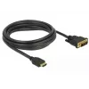 Videokaapeli-adapteri DeLOCK 85655 3m HDMI Type-A DVI musta