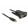 Delock 62964 USB-C - sarja DB9 RS-232 -sovitin, 1,8 m, musta