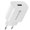 PUHELIMEN LATURI 1X USB 18 W QC 3.0 VALKOINEN