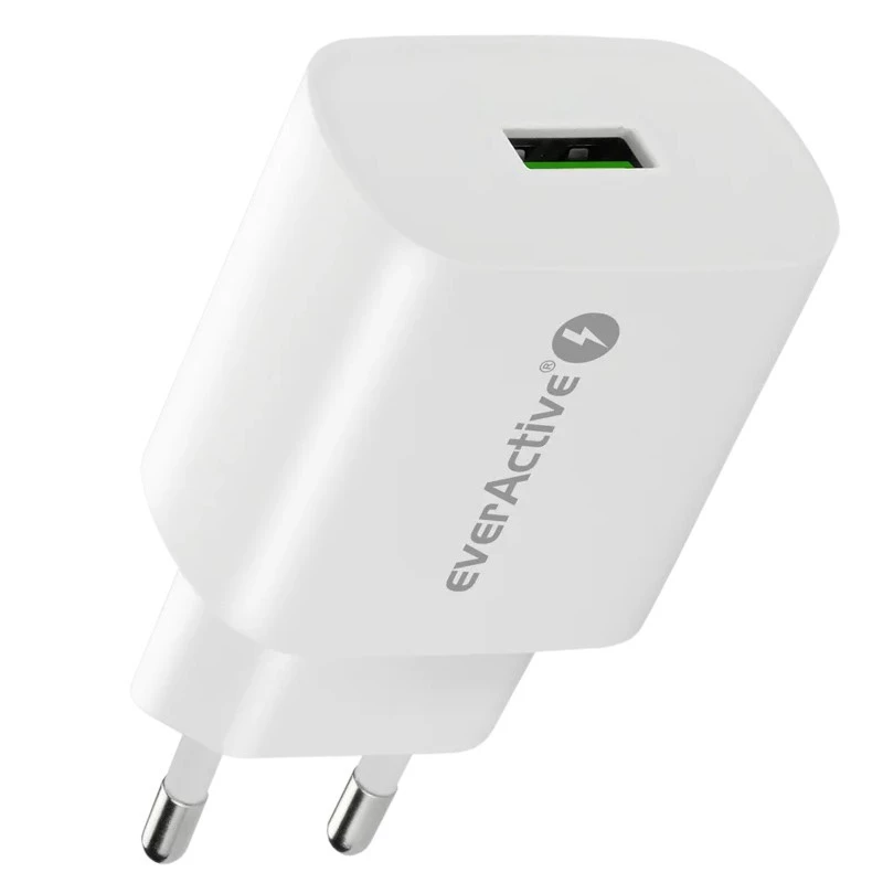PUHELIMEN LATURI 1X USB 18 W QC 3.0 VALKOINEN