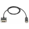 ASM AK-340301-030-S ASSMANN kaapeli Displayport 1.1a lukituksella Type DP/DVI-D (24+1) M/M musta 3 m