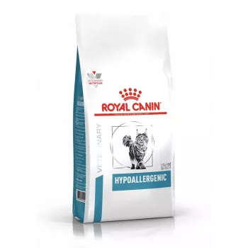 Kuivaruoka kissoille Royal Canin Hypoallergenic 400 g — eläinlääkinnällinen dieetti aikuisille kissoille, joilla on ruoka-aineherkkyyksiä, siipikarjan maku