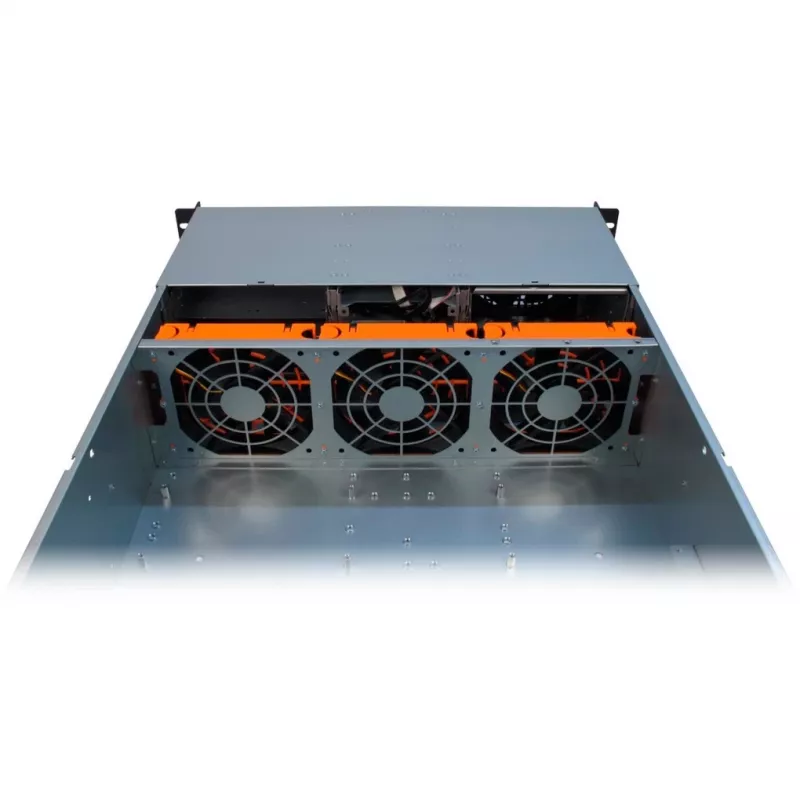 Inter-Tech 3U-30255 Rack musta, ruostumaton teräs
